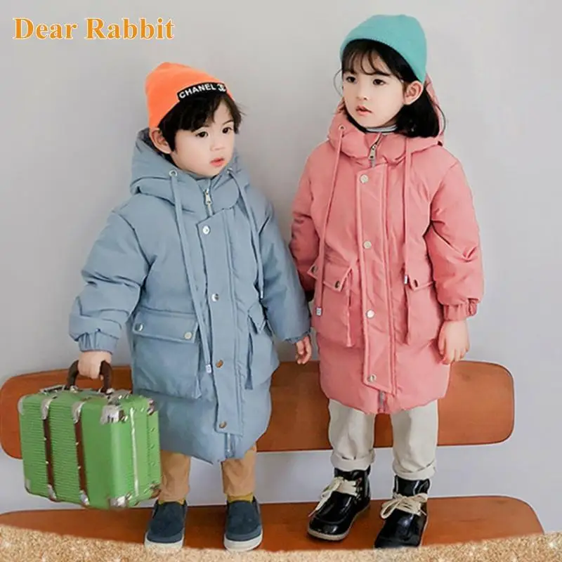 

Girls Winter Clothes Children 90% White duck down Jackets Baby Long Hooded Coat Kids Warm Outerwear Boys clothing parka Snowsuit