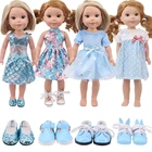 Кукольная одежда, 2 шт.компл. 1 комплект, юбка на бретельках + кроссовкиботинки для американской куклы Нэнси 14,5 дюйма, 33-36 см, аксессуары для кукольной обуви Paola Renio