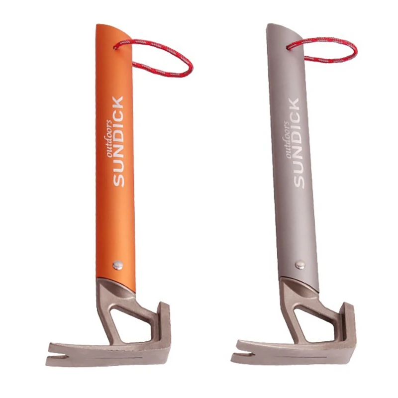 

SUNDICK Outdoor Camping Tent Peg Hammer Multifunctional Hiking Fishing Stainless Steel Stakes Nail Puller Hammer