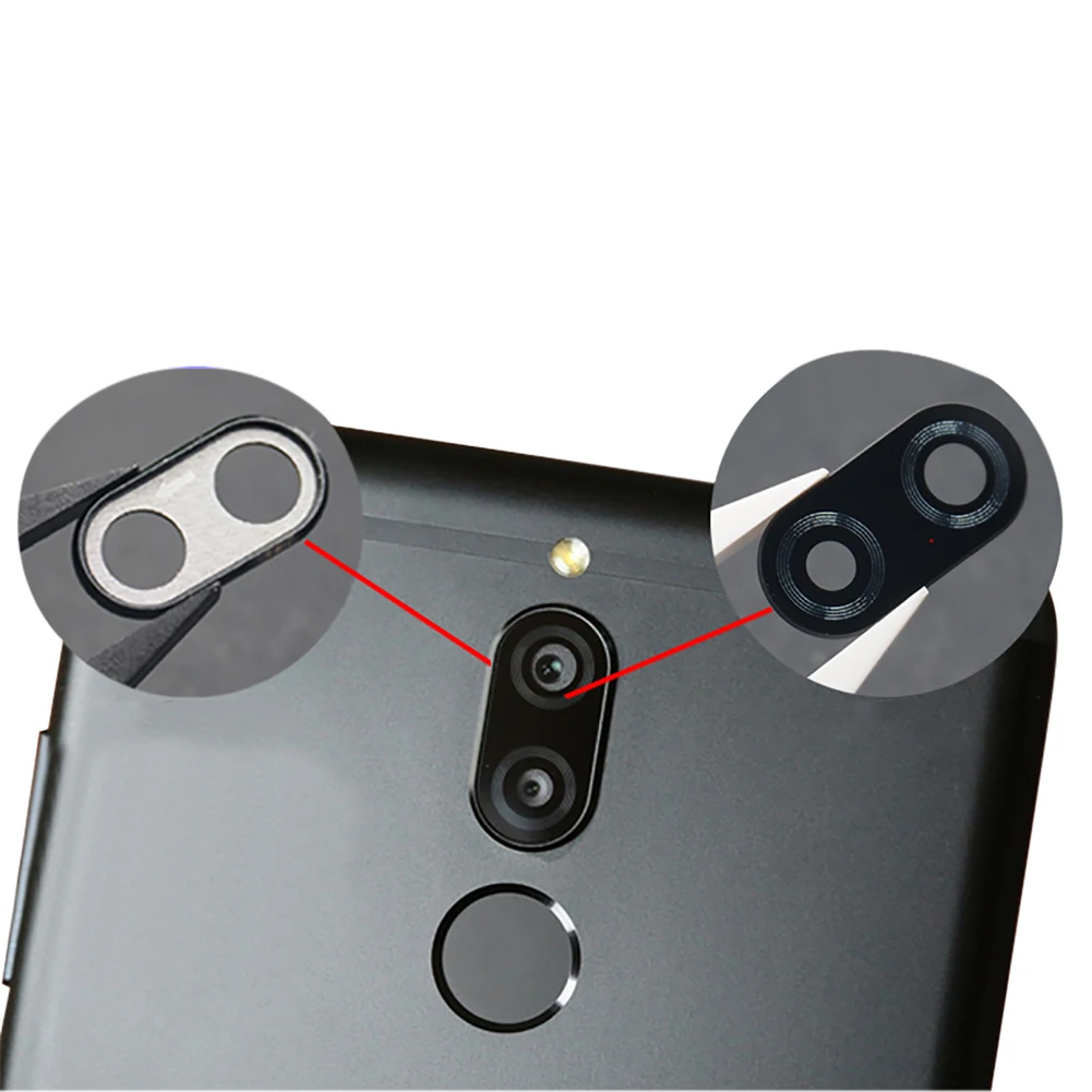 Для Huawei Mate 10 Lite Черная задняя камера стеклянный объектив запасные части