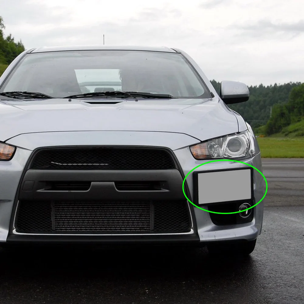 

1Pcs Auto Front Bumper Install License Plate Frame Relocator Base Car Accessories ABS For Mitsubishi Lancer GTS EVO X 2008-2018