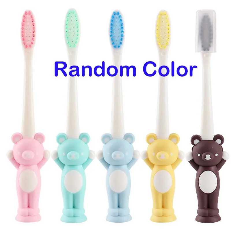 Random Bear 2 шт Горячая Распродажа детская зубная щетка с медвежонком из мультфильма зубная щетка с медвежонком гигиена полости рта Электрический массажный уход за зубами детская зубная щетка очищающее средство - Цвет: Random Bear