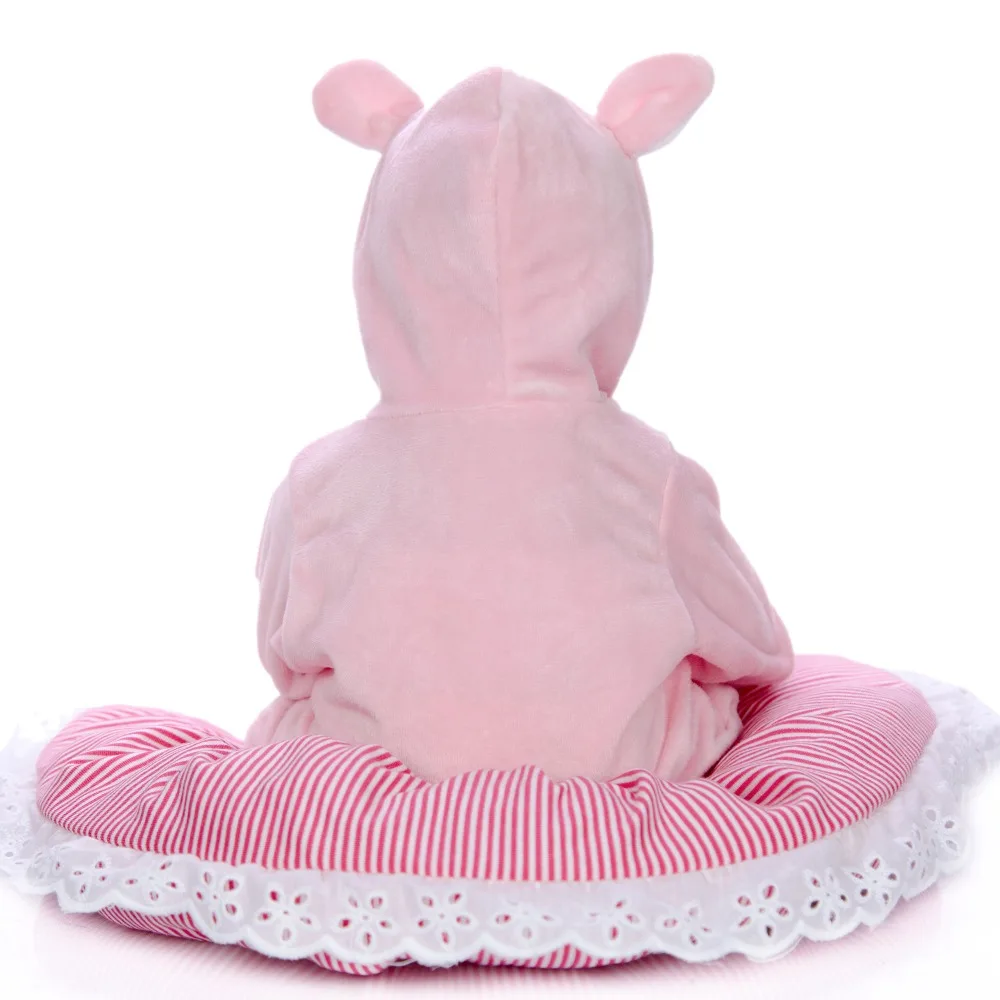 Реалистичная 17 дюймов игрушка Reborn Baby Doll 43 см мягкий силиконовый bebe reborn realista Menina
