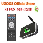 Приставка Смарт-ТВ UGOOS X3 PRO, Amlogic S905X3, Android 2021, 4 + 32 ГБ, 9,0 ГГц