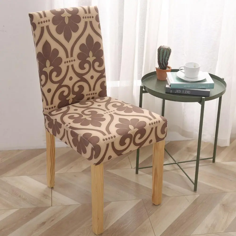 Чехол для стула из 36 спандекса с принтом моющийся Съемный большой эластичный