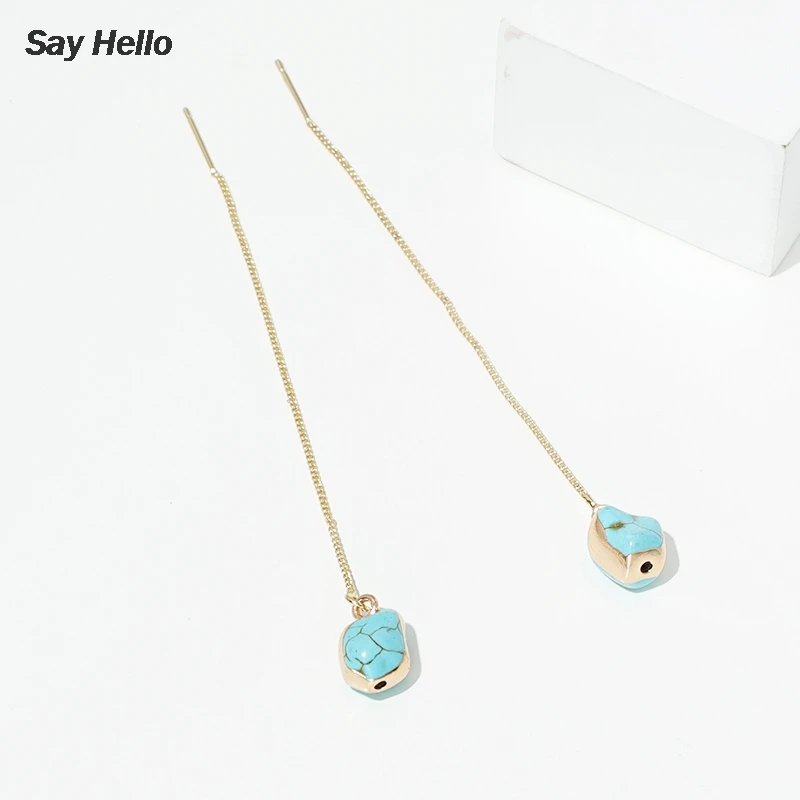 Скажите Привет Ретро Этническая натуральная бирюза акриловый опал