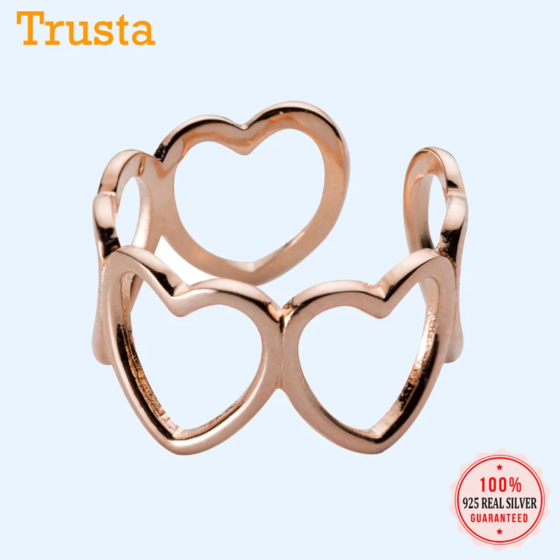 Trusta 2018 новинка 100% Стерлинговое Серебро 925 пробы модные женские полые кольца с