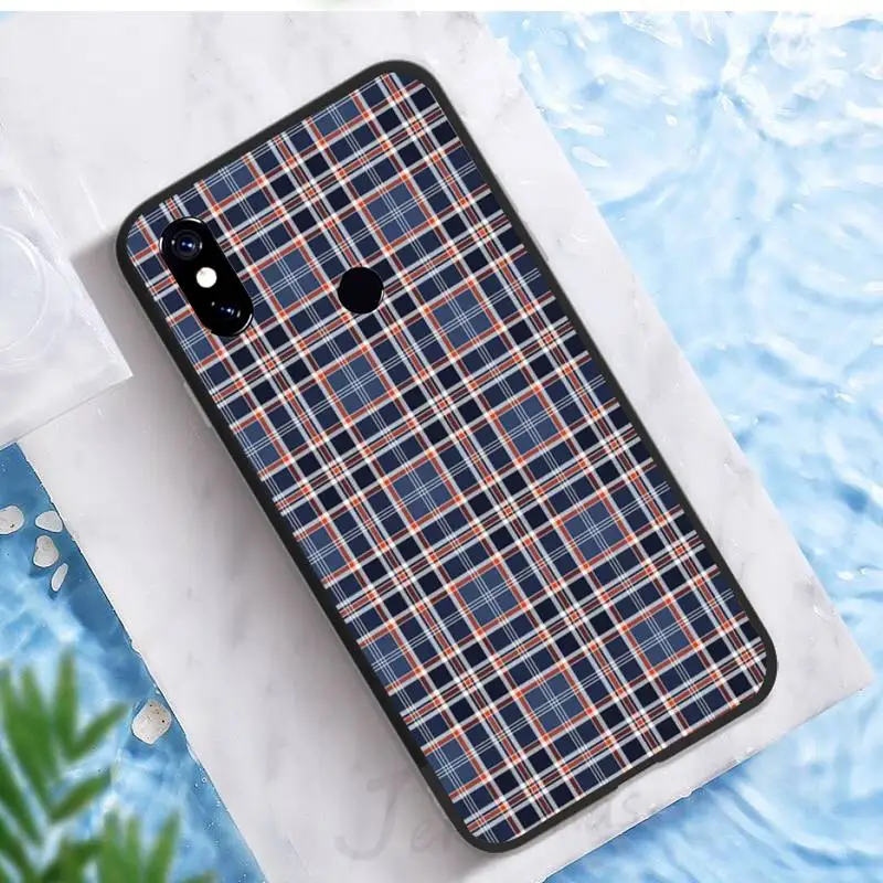 

Phone Case For Xiaomi Redmi note 7 8 9 pro 8T 9A 9S Mi Note 10 Lite pro Plaid stripes artistic luxury design