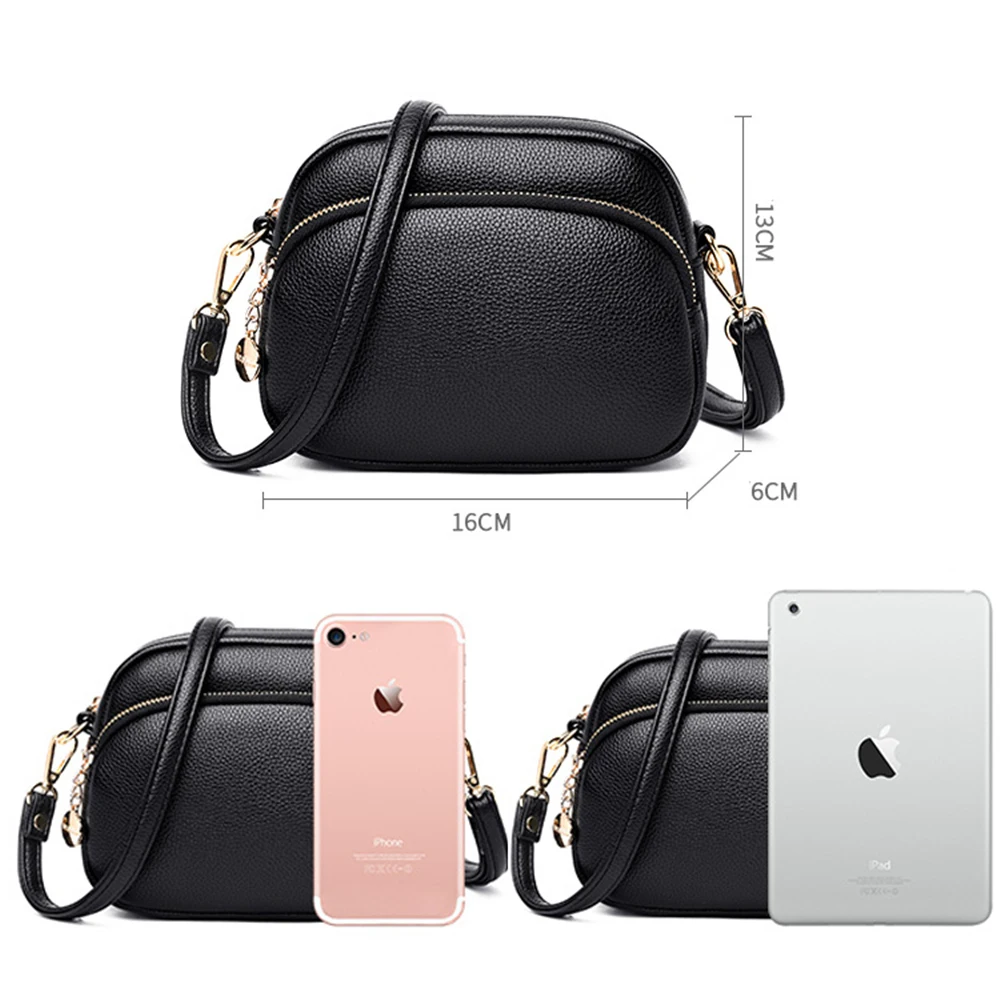 Женская кожаная сумка через плечо маленькая дамская сумочка для девушек