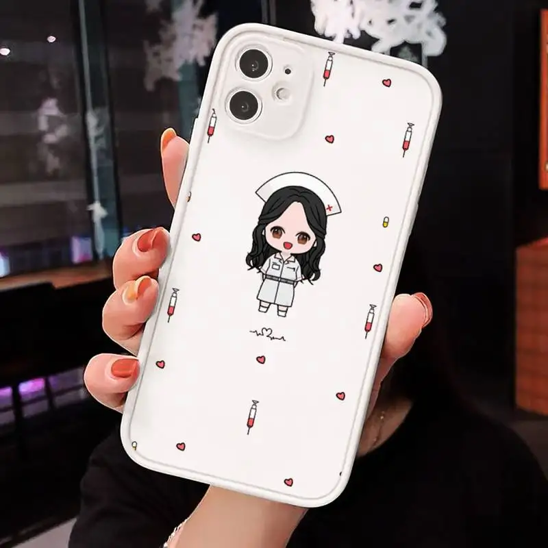 

Medicine Doctor Nurse Phone Cases Matte For iPhone 12 Mini 11 Pro XR XS Max 7 8 Plus X Hard PC Back Cover