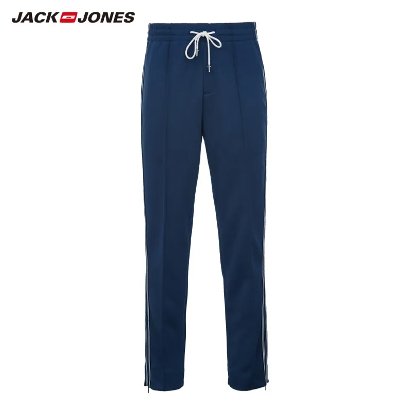 

JackJones Men's Striped Spliced Slightly Stretch Tapered Sporty Casual Sweatpants| 220114517