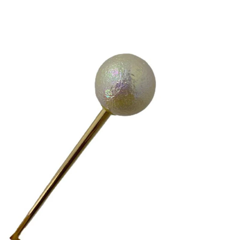 

2021 New Delicate Metal Geometic Disk Hairpins 3 Size Pearl Ball Head Long Hair Sticks Headwear Accessories for Women
