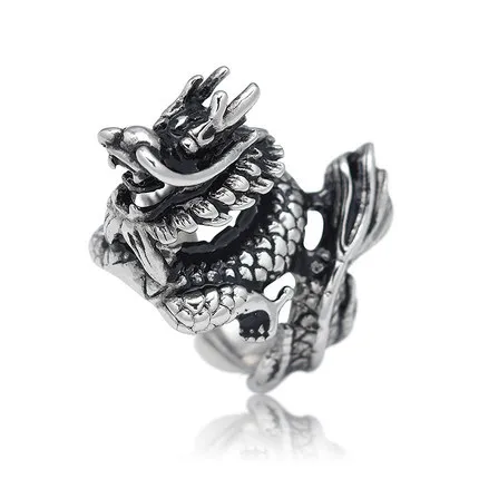Винтажный в стиле панк готика кольцо Мужская Мода Дракон мужское Хэллоуин