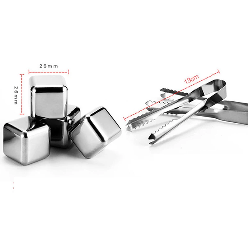 4 8 шт 304 кубики льда из нержавеющей стали охлаждающие Камни виски вино водка