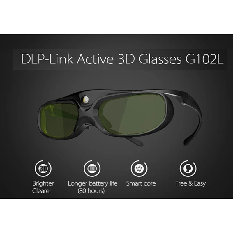 4 шт Активные 3D очки для DLP Link совместимые 96-144 Гц с Optama /Acer/BenQ /ViewSonic/XGIMI Проекторы |