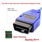 Полный чип VAG-com KKL 409 FTDI OBD2 Интерфейс KKL409 диагностический кабель Vagcom сканер для VAG-серии V-WA-udiS-eatSko-da