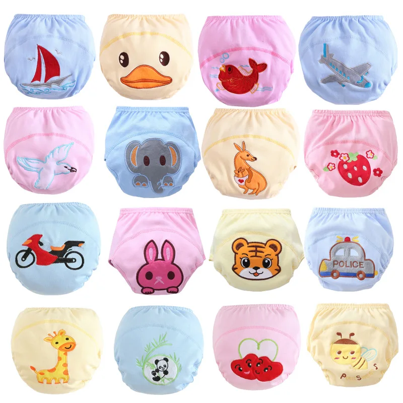 30pc/Lot  Baby Training Pants Diaper Reusable Nappy Washable Cotton Underwear Size 80/90/100