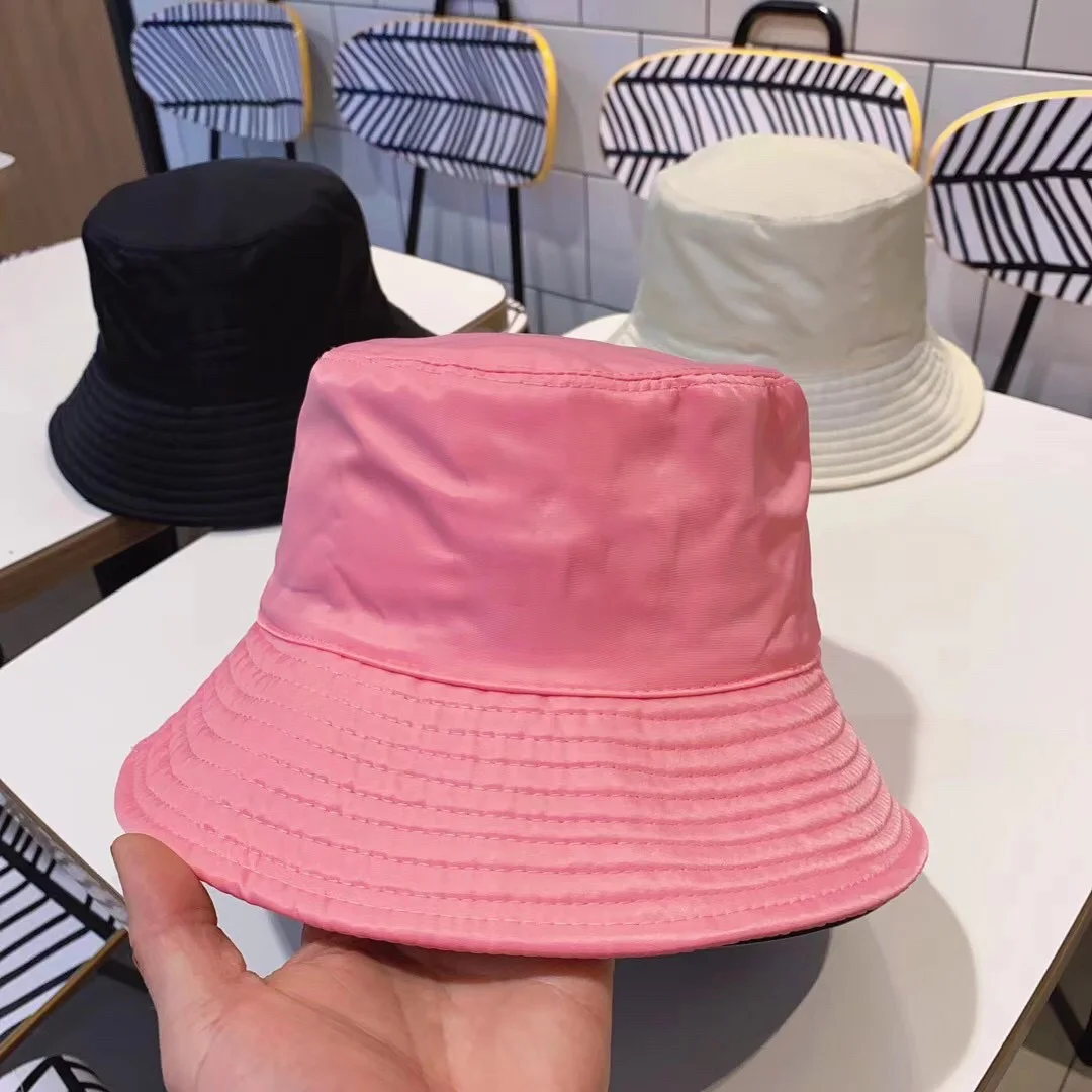 

New Unisex Double-sided Wearing Cap Visor Solid Color Bucket Hat Men And Women Cotton Flat Sun Hat Reversible Fisherman Hat-22