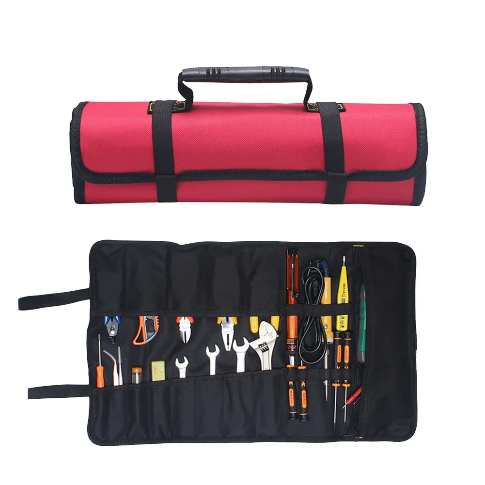 

Multi-purpose Oxford Cloth Folding Wrench Bag Tool Roll Storage Case Organizer Holder Screwdrivers Mini Flashlight Pocket