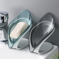 bathroom soap holder leaf shape soap box kitchen dish storage box non slip drain soap storage case bathroom accessorie