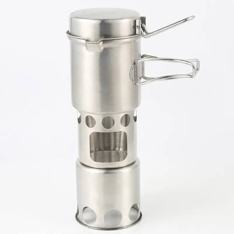 Портативная уличная посуда для кемпинга из нержавеющей стали 304 набор беспорядка