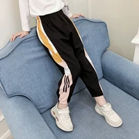 girl trousers sports pants girls clothing kids trousers side stripe autumn causal loose children school sweatpants