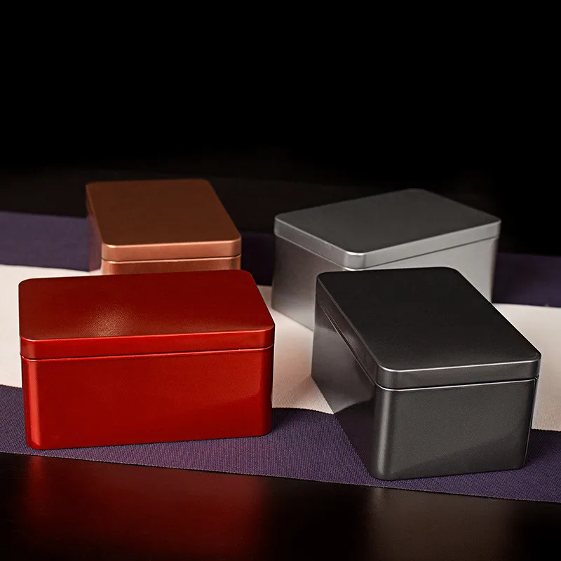 Металлическая коробка для хранения 125 г квадратные железные жестяные коробки