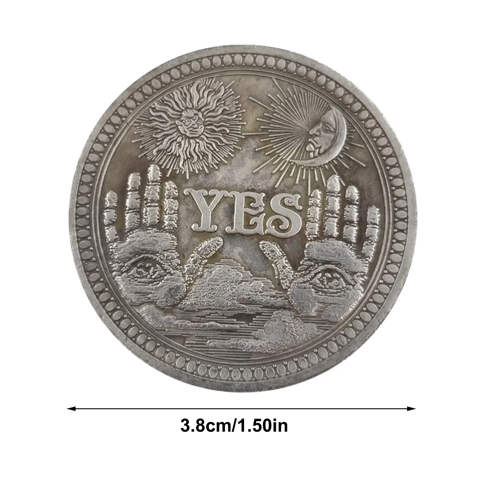 

1PC Yes No Commemorative Coin Zinc Alloy Souvenir Collectible Coins Collection Art Craft Gifts Gothic Prediction Decision Coin