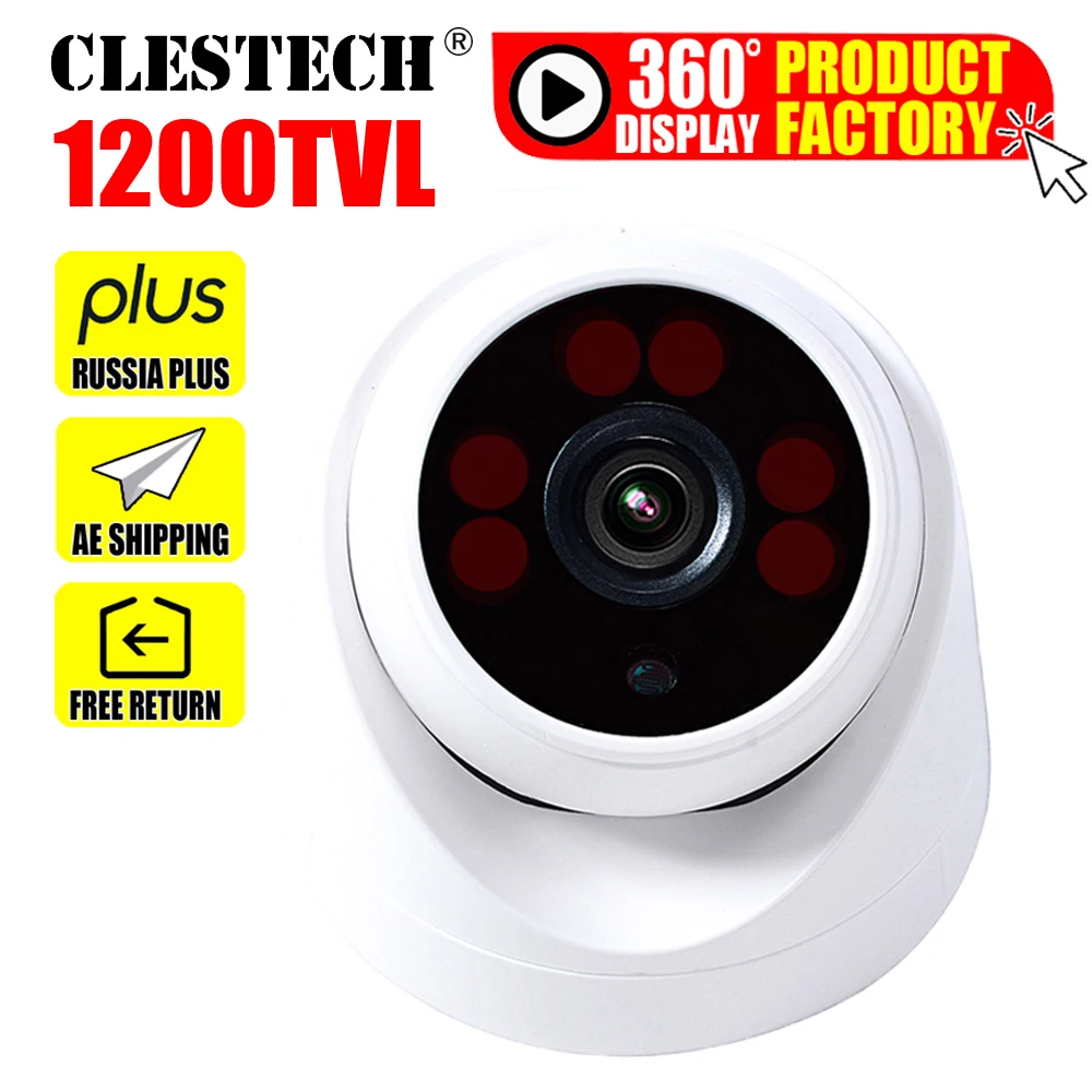 Камера видеонаблюдения H.264 CMOS 1200TVL HD с 6 светодиодами 3 мм аналоговая инфракрасная