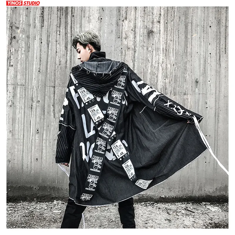 Дропшиппинг 2019 Осенняя мужская мешковатая верхняя одежда с капюшоном уличная