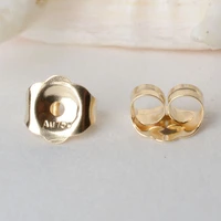 au750 18k gold earnut solid 18 karat gold earring backs for jewelry diy making findings accessories supply