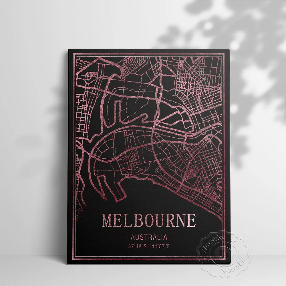 Мельбурн австралийский город Тавель карта мира художественная Декор картина