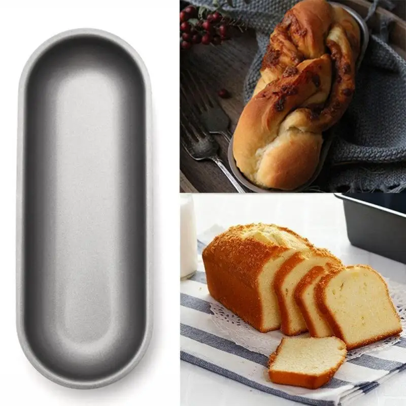 

Oval Shape Cake Mold Anti-dust Pudding Mould Non-Stick Pastry Baking Mold Carbon Steel Toast Bread Loaf Pan Kitchen Accessories
