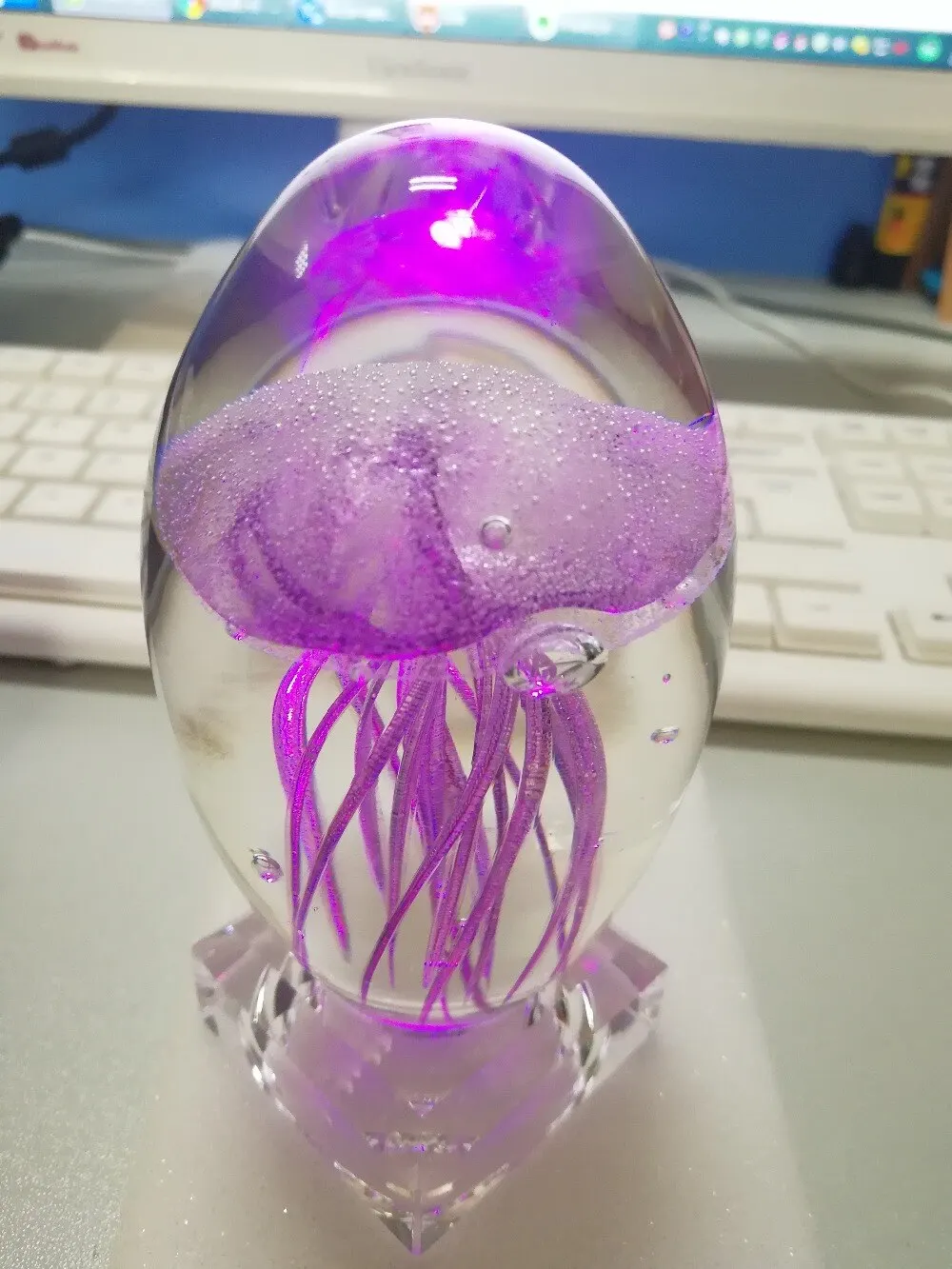 

3D Jellyfish Night Light Creative Crystal Ball LED Light Multicolor Night Lamp Lighting For Living Room Desk Decor Lamp Ornament