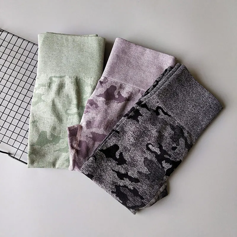 Новинка камуфляжные бесшовные леггинсы 5 цветов кроп-топ с длинным рукавом |