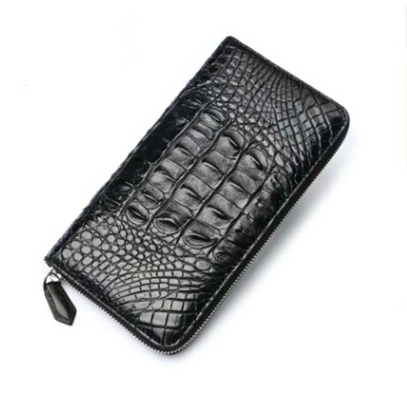 

Dongou сумки из крокодиловой кожи, Мужской Длинный кошелек из крокодиловой кожи на молнии с большим количеством экранов, Мужская Ручная сумка, ...