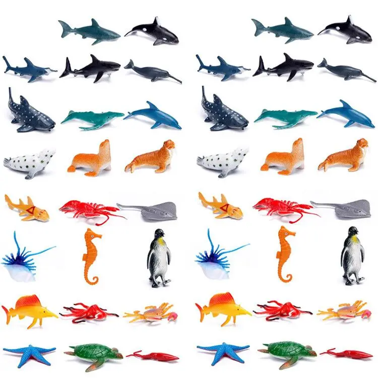 Смешанная распродажа Имитация водных существ миниатюрная экшн-фигурка дикие