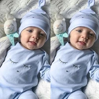 new baby boy clothes outfit kids long sleeve romper babys jumpsuit girl bodysuit newbron playsuit blue eye cartoon baby suits