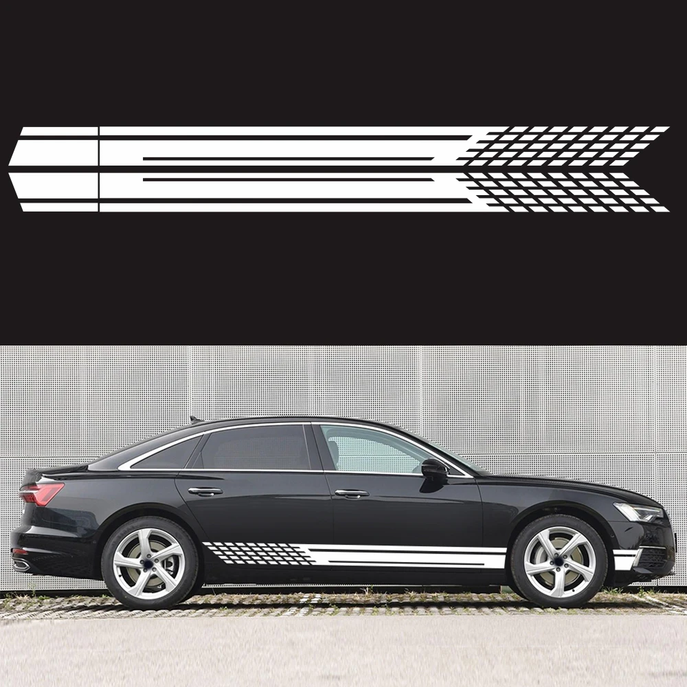 Стикер для гоночного автомобиля боковой двери длинный полосатый узор