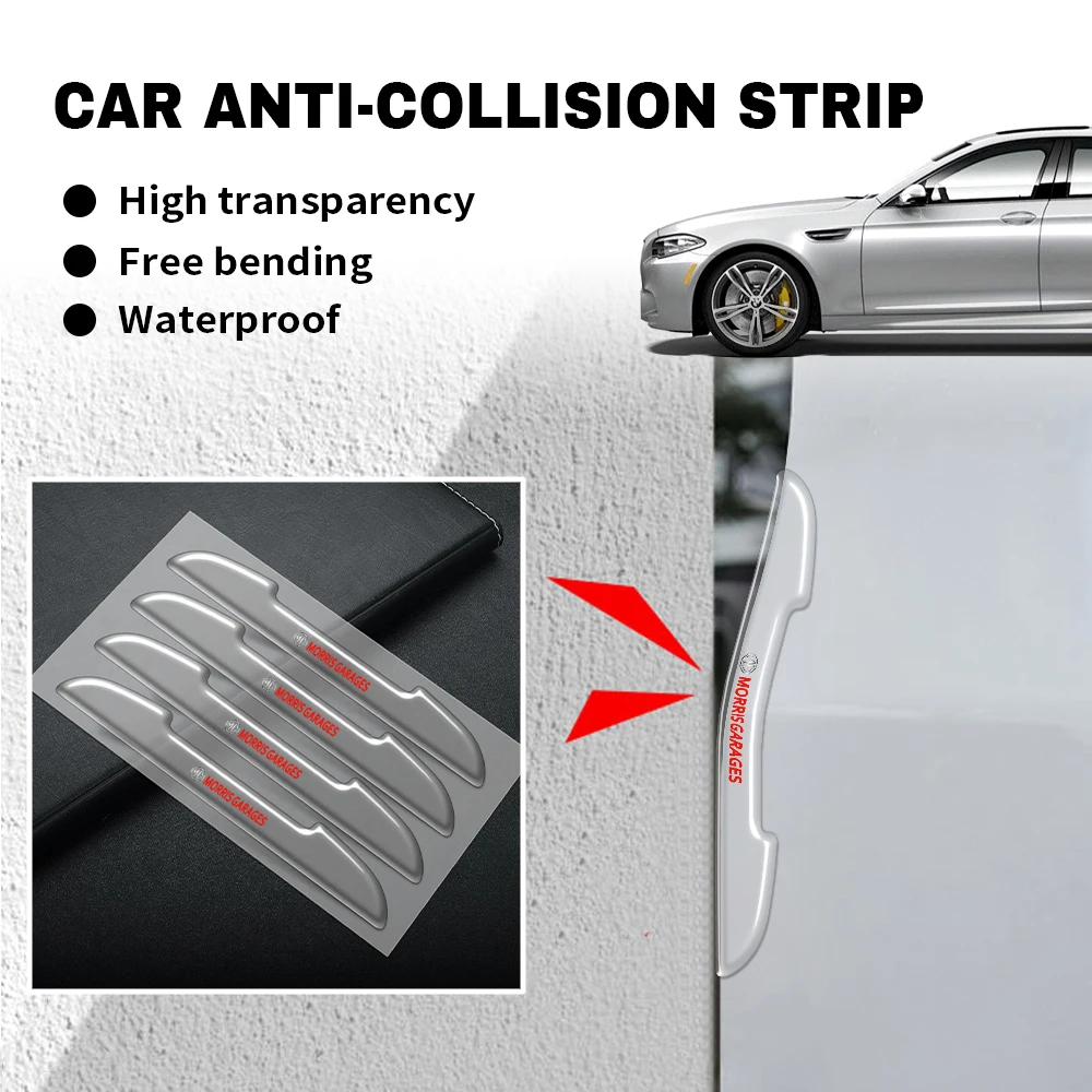 

4Pcs Car Decoration Rearview Mirror Car Door Anti-Collision Sticker Bumper Strip Badge For MG ZS GT Dodge Ford Mazda Lexus Mini