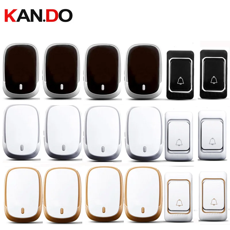 Комплект колец трех цветов 2 эмитера 4 приемника беспроводной дверной звонок