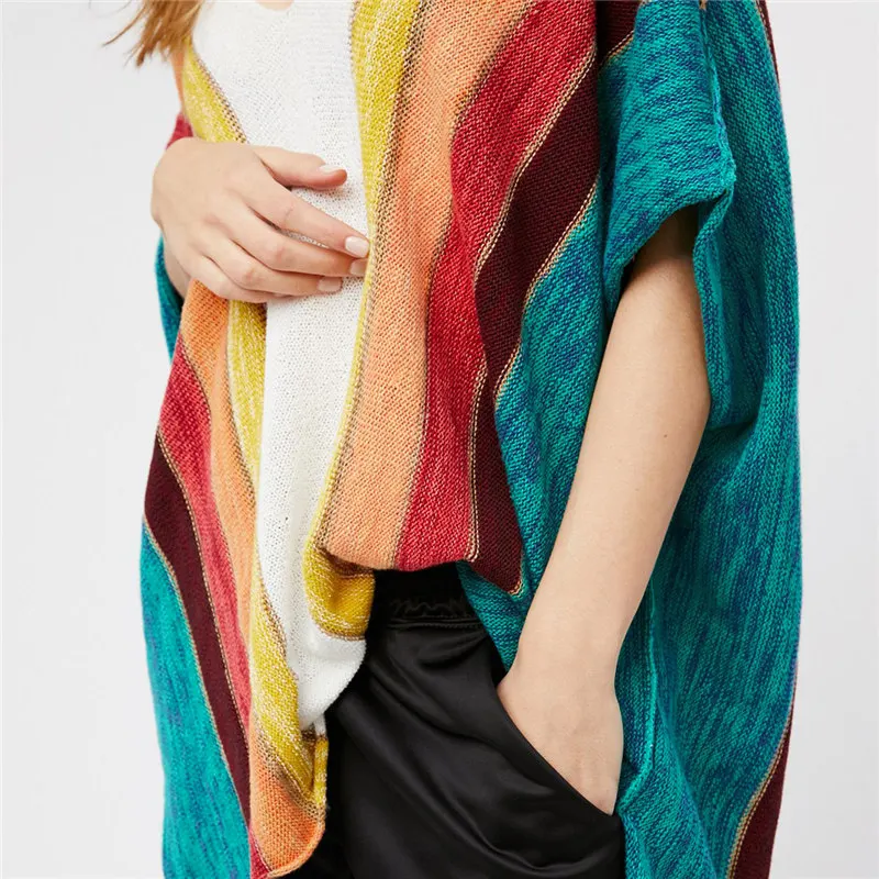 2020 Разноцветные серьги в стиле бохо Вертикальную Полоску вязаный модный Пляжный