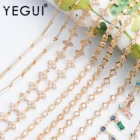 Цепочка YEGUI C78 для самостоятельного изготовления ювелирных изделий, позолоченная цепочка 18 К, 0,3 мкм, циркон, ручная работа, изготовление ювелирных изделий, цепочка для самостоятельного изготовления ожерелий, 50 смлот