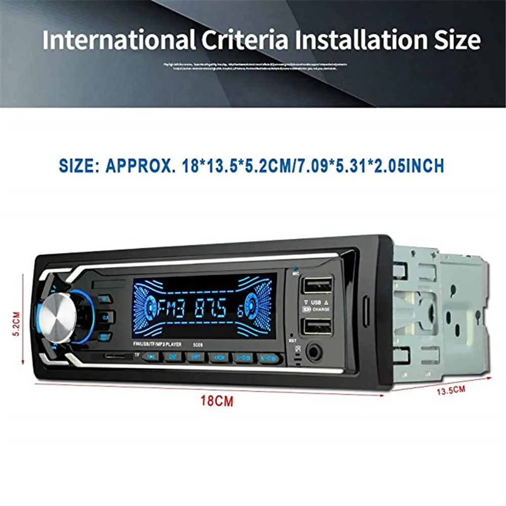 1 Din 12V Bluetooth Авто Стерео автомагнитолы 5009 автомобильные радио с пультом дистанционного управления в тире fm-радио двойной USB MP3 автомобильные Аудио плееры