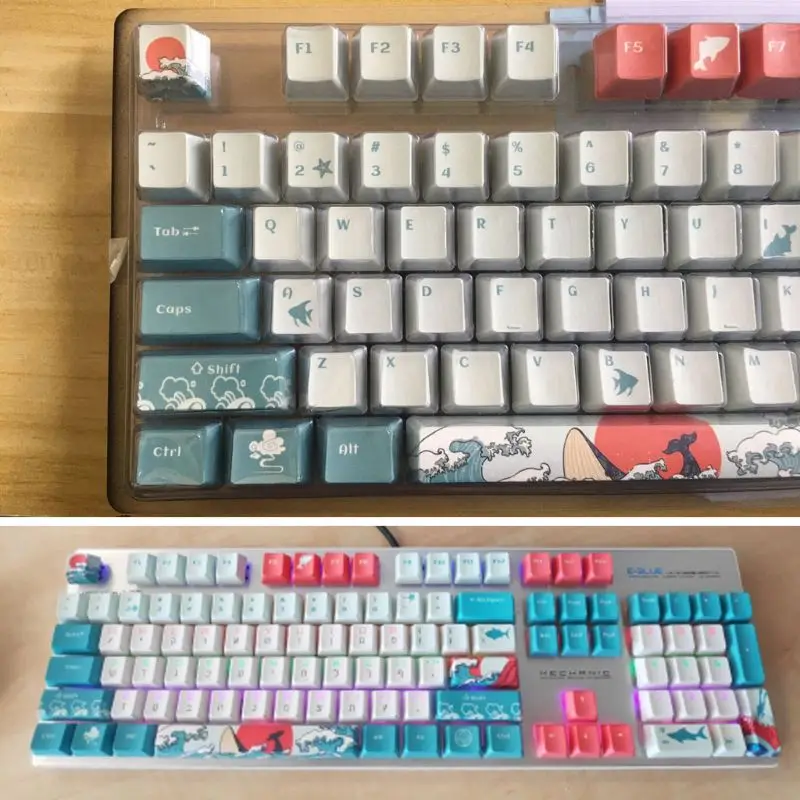 5 сторон краситель сублимация 108 ключей OEM PBT Keycaps полный набор механическая