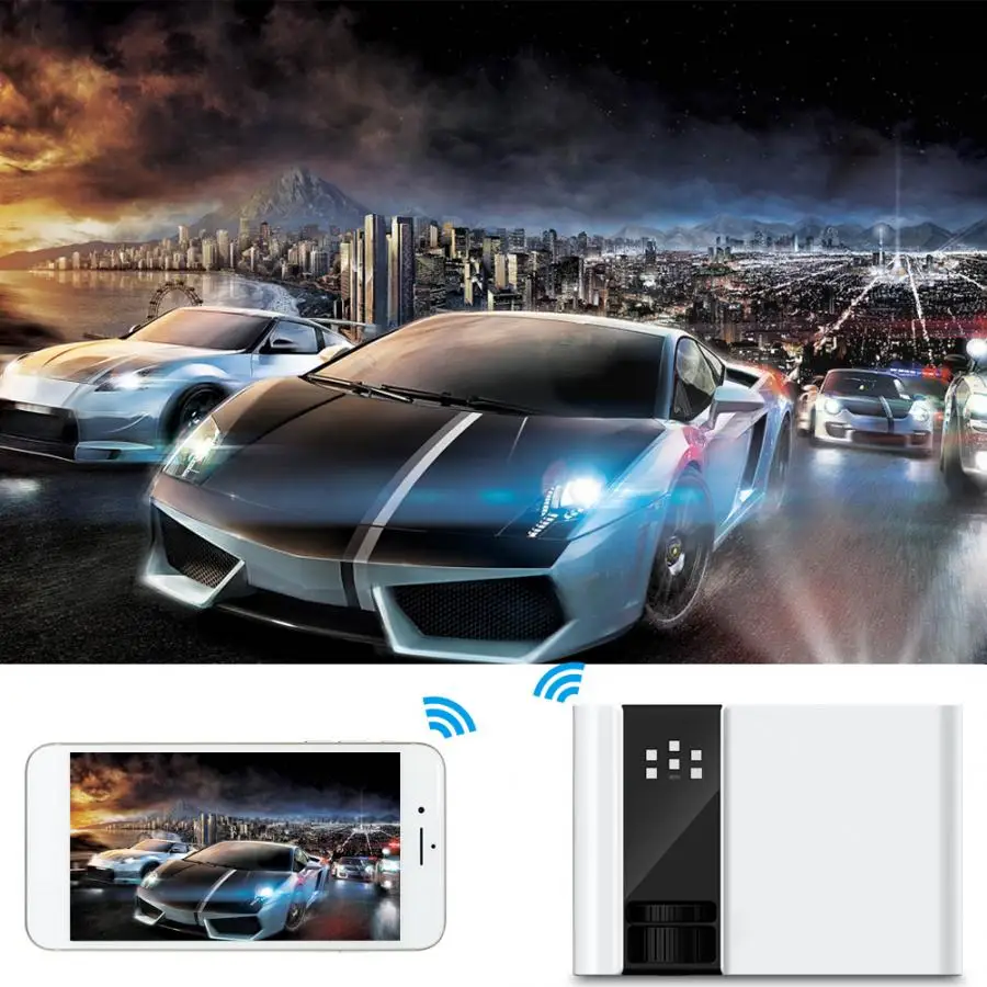 Светодиодный проектор W10 1080P домашний кинотеатр Ultra HD поддержка HDMI два USB (версия