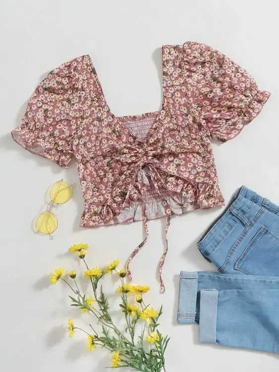 

1-6Years модное свадебное платье для девочек Летняя Комплекты одежды комплект из 2 предметов, комплект одежды с короткими рукавами на завязках, ...