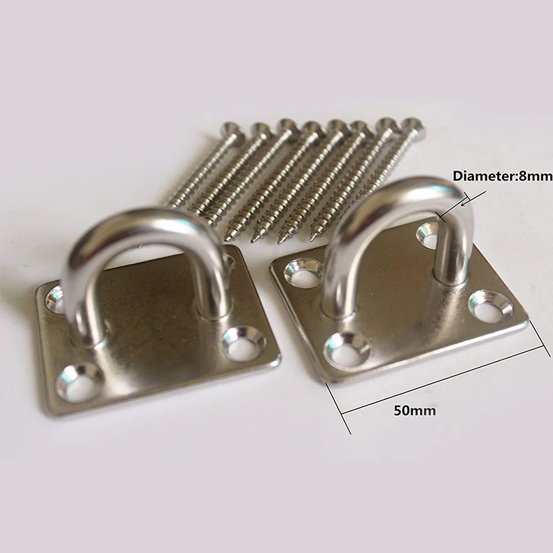 1000 lb Capacity Stainless Suspension Ceiling Hooks Hammock Chair Hanging Kit Swing Yoga Trapez | Дом и сад