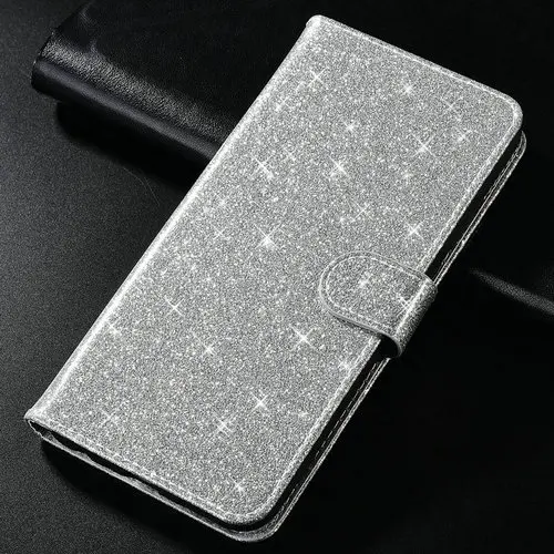 Glitter- silver Кожаный чехол для телефона чехол для Huwei Honor 8A 8S 8X 7X 7A Pro Y3 Y5 Y6 Prime II флип Бизнес Чехол-книжка - Цвет: Glitter- silver