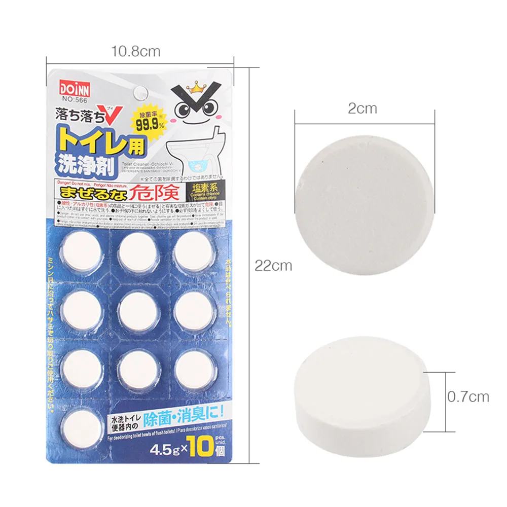

2021 newest 10 Pcs/pack Automatic Bleach Toilet Bowl Tank Cleaner Tablets Flush Cleaner Toilet Cleaning Pill Deodorant Hot